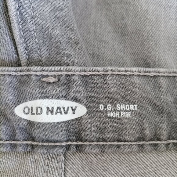 Old Navy O.G. Shorts Womens Gray High Rise Rolled Hem Boyfriend Shorts Size 16 - Picture 5 of 7
